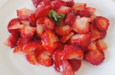 Fraises au sirop de menthe
