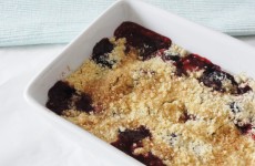 crumble chaud aux fruits rouges