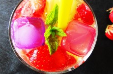 Boisson sans alcool fraise menthe