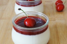 panna cotta cerise vanille