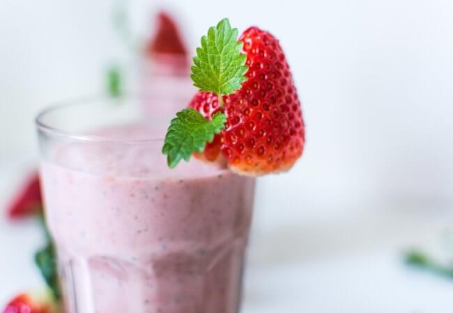 Smoothie fraises banane