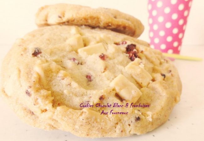 Cookies chocolat blanc & framboises