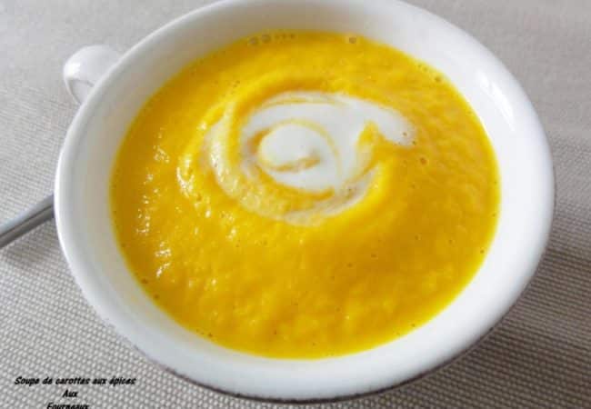 Soupe de carottes aux épices