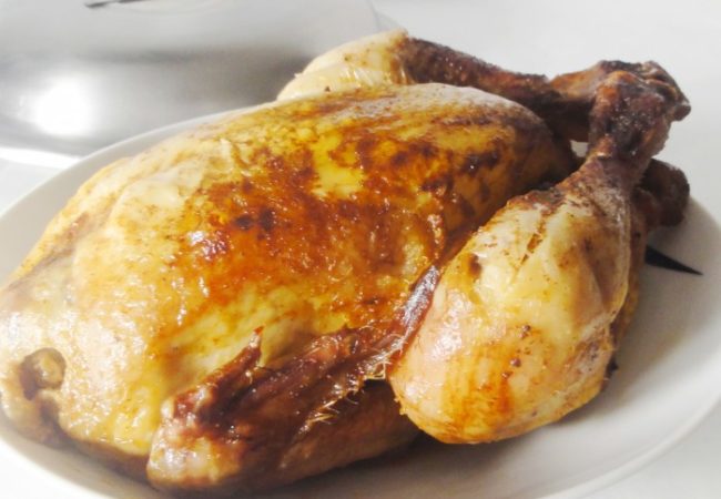 Poulet rôti au beurre de sauge