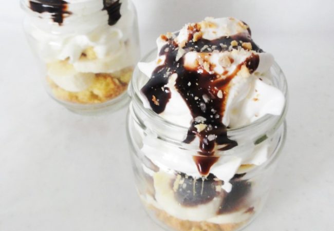 Banana split en verrine