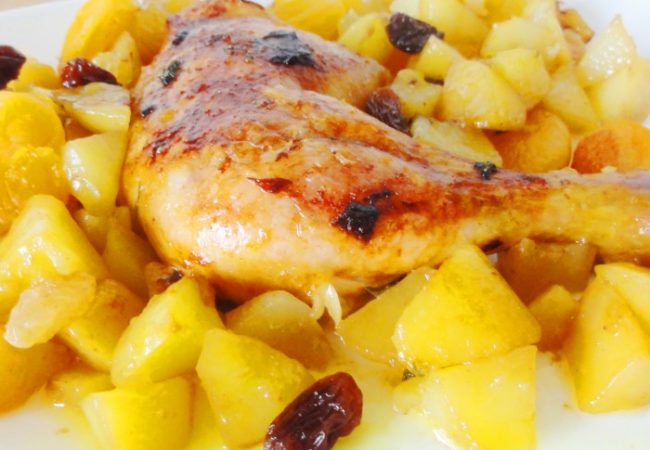 Tajine de poulet aux fruits secs