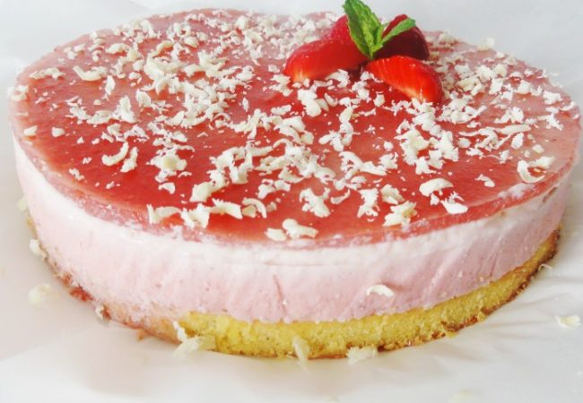 Bavarois aux fraises sans gélatine