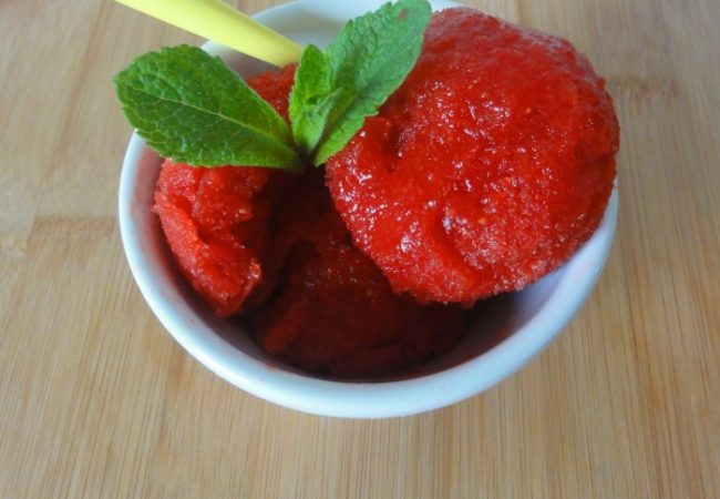 Sorbet à la fraise