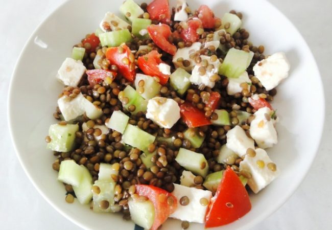 Salade de lentilles à la grecque