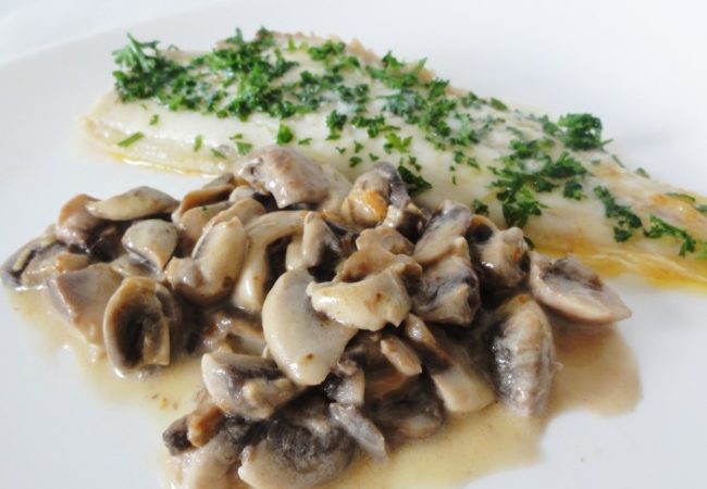 Sole meunière aux champignons