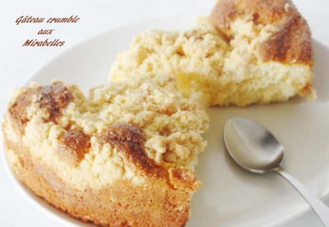 Gâteau crumble aux mirabelles