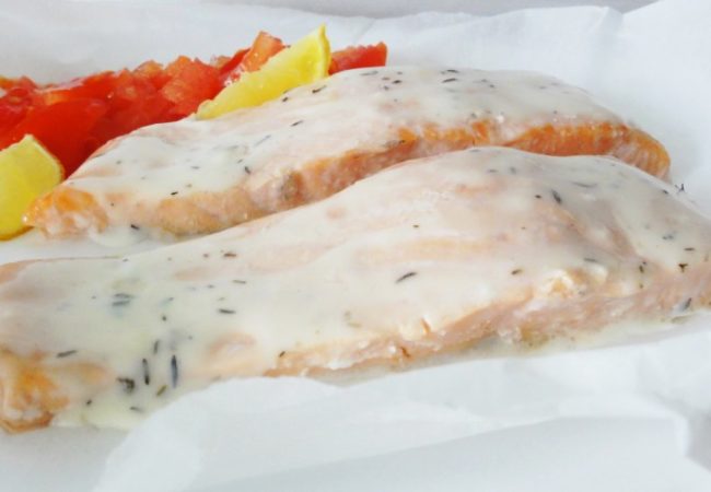 Papillote de saumon sauce hollandaise