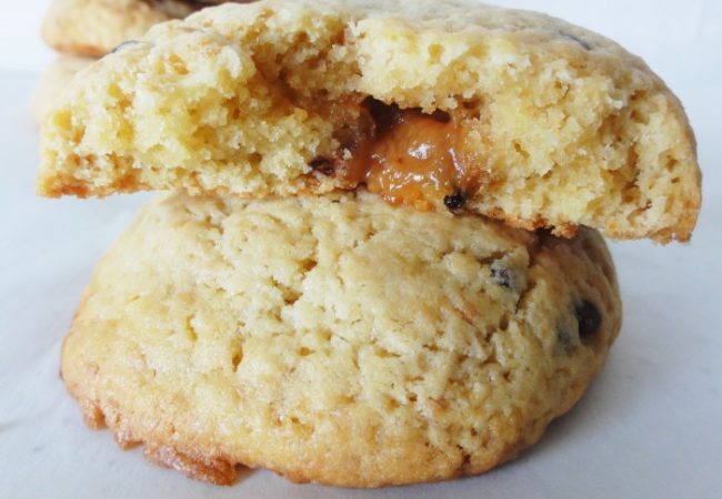 Cookies fourrés coeur caramel