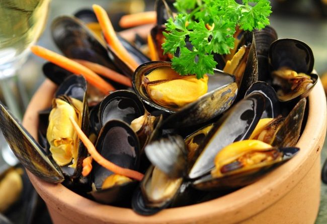 Moules marinières à la crème