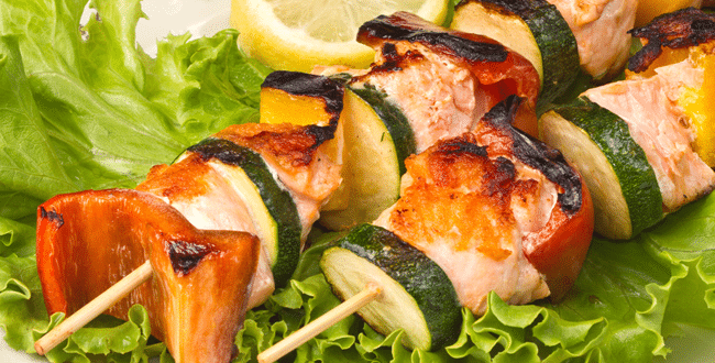 Brochette de poisson au barbecue