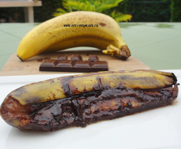 Banane au chocolat au barbecue