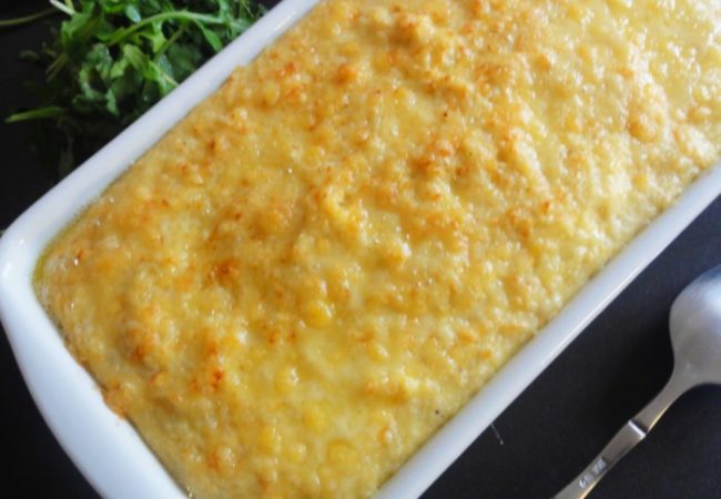 Gratin végétarien de semoule au fromage