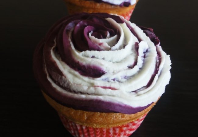 Cupcake Rose Purple sans crème au beurre