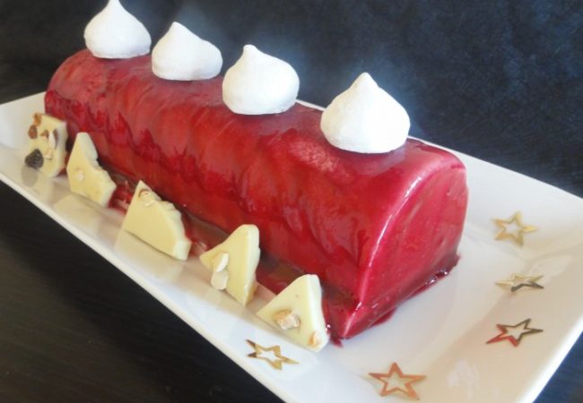 Bûche de Noël chocolat framboise