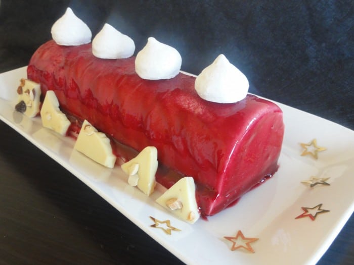 Bûche de Noël chocolat framboise