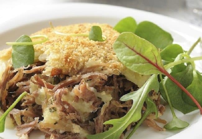 Parmentier de canard au parmesan de Cyril Lignac