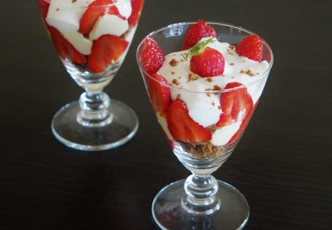 Dessert fraises mascarpone