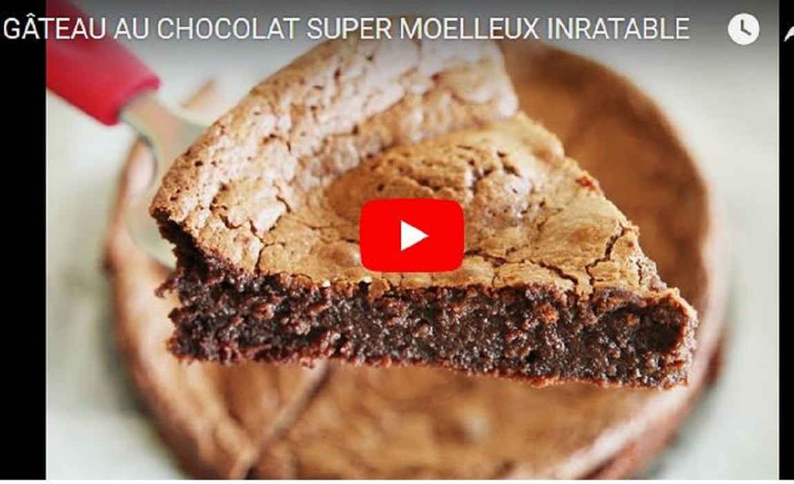 Gâteau au chocolat super moelleux.