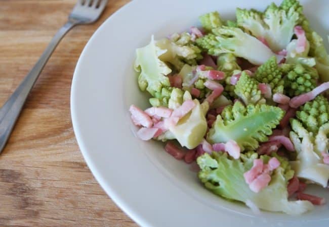 Chou Romanesco aux petits lardons