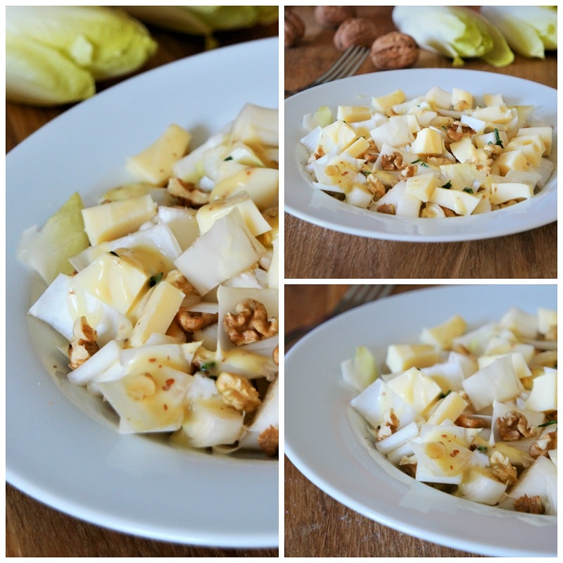 Salade d’endives composée aux noix