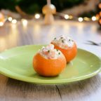 Clémentine farcie aux crevettes et fromage frais