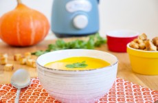 Soupe veloutée de potimarron aux châtaignes