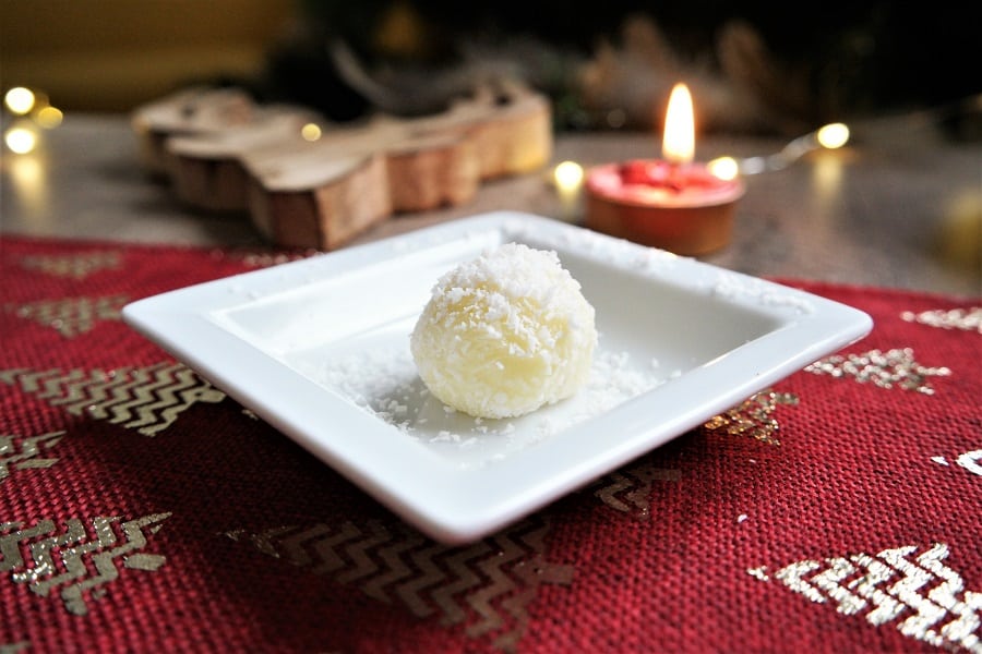 truffe au chocolat blanc noix coco