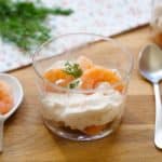 Verrine mousse de saumon fumé et crevettes