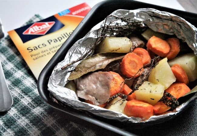 Filet mignon léger en papillote