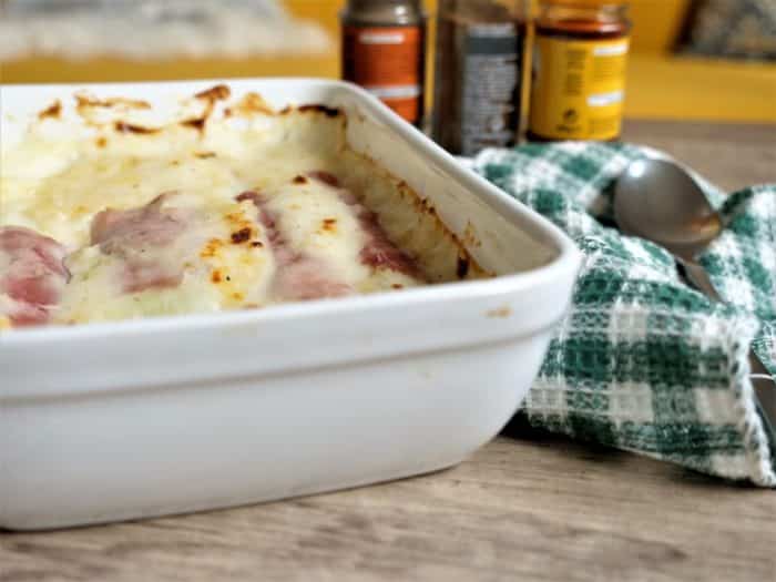 Poireaux diététique jambon béchamel