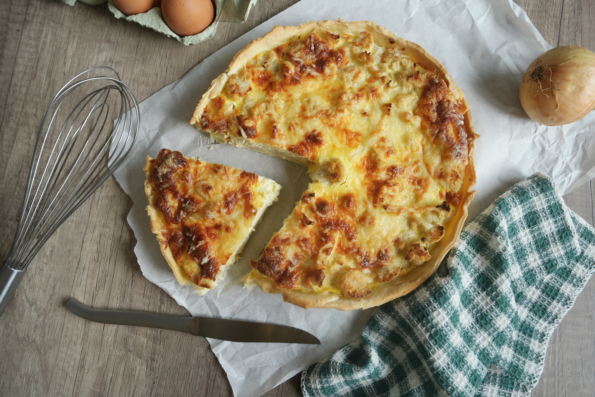 recette quiche au chou fleur