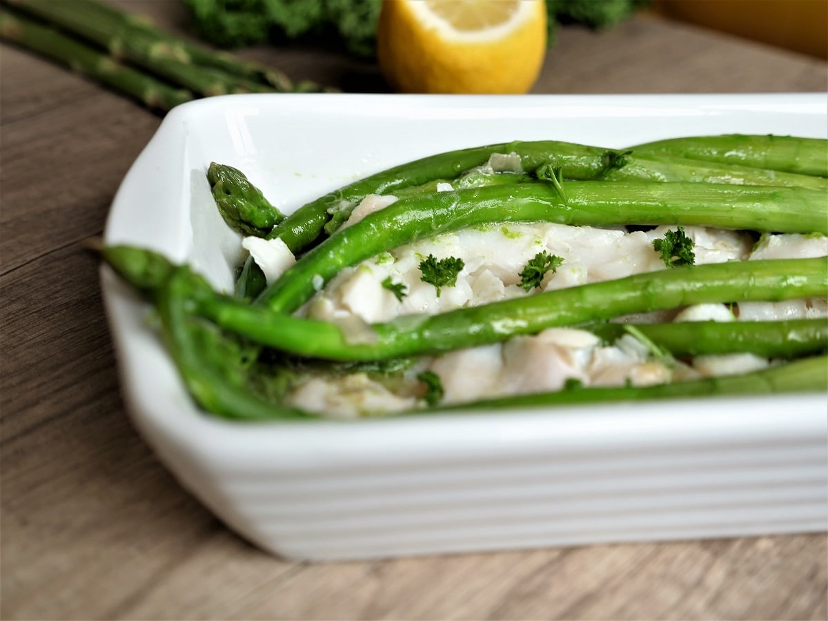 Cabillaud aux asperge sauce au beurre