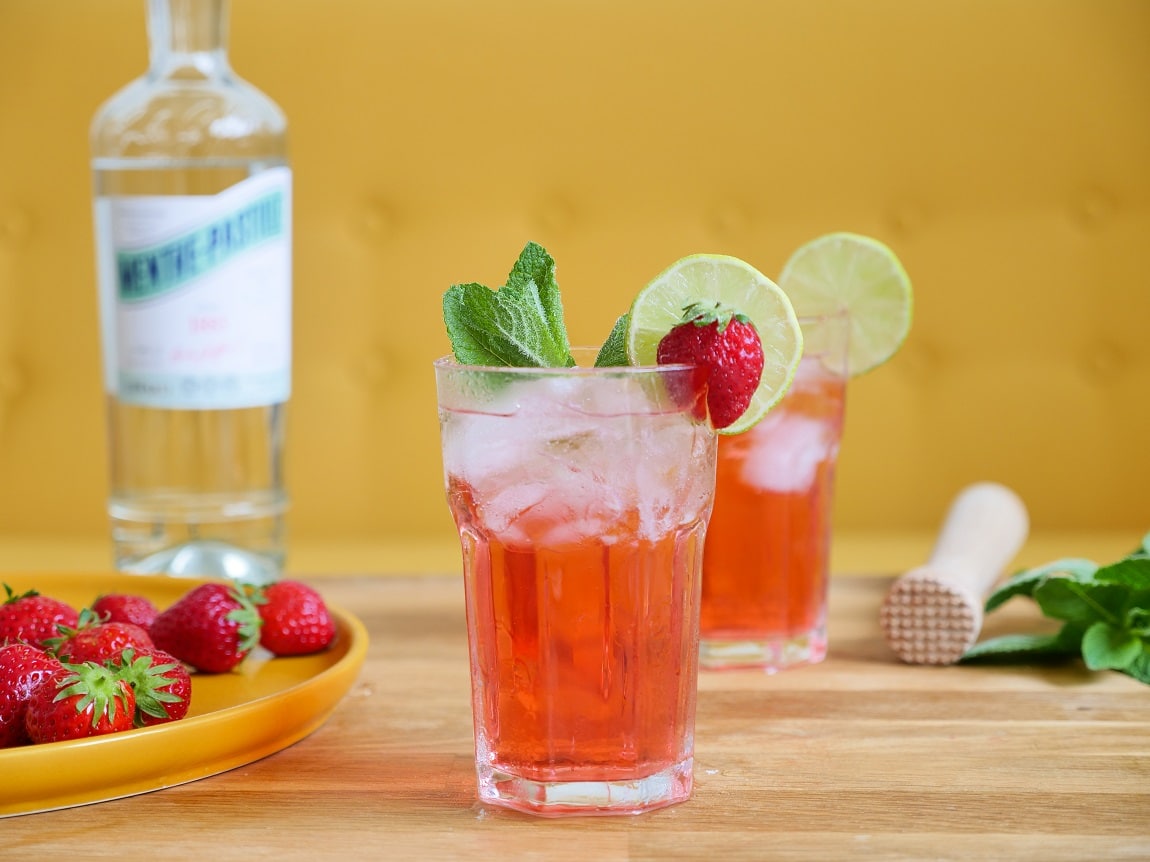 Cocktail Menthe Pastille Fraise 