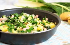 recette poêlee blettes pommes de terre lardons