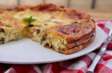 Clafoutis courgette tomates mozzarella