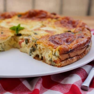 Clafoutis courgettes tomates mozzarella