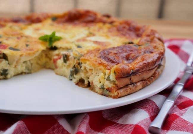 Clafoutis courgettes tomates mozzarella