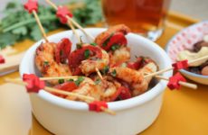 Tapas de crevettes au chorizo