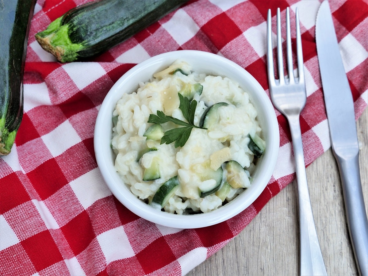 risotto de courgette au parmesan