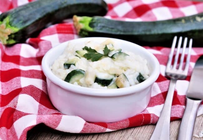 Risotto de courgettes au parmesan