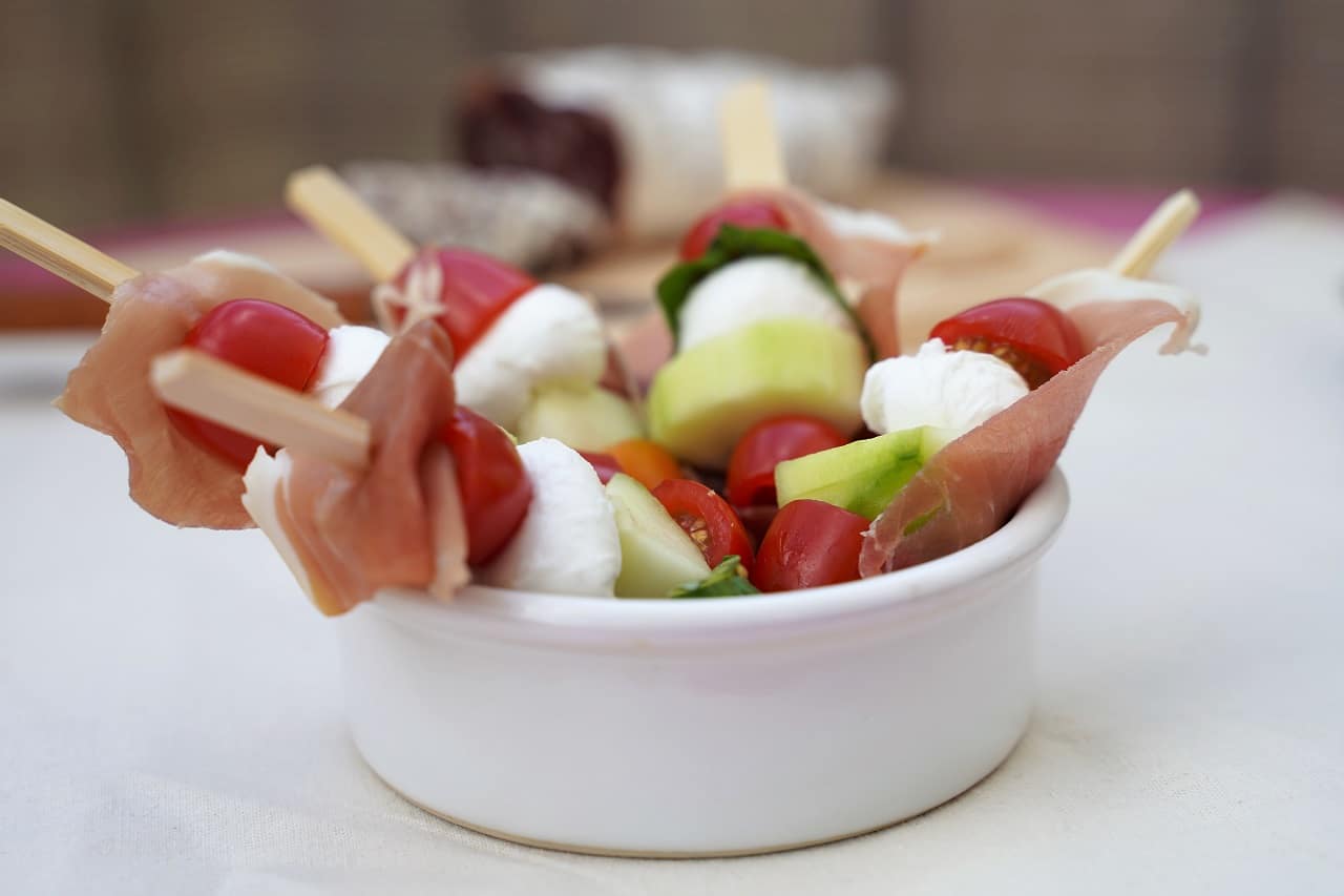 Brochette jambon crudité pour l'apéro