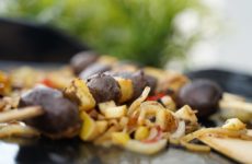 Brochette de boudin antillais à la plancha