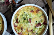 clafoutis courgette chorizo parmesan