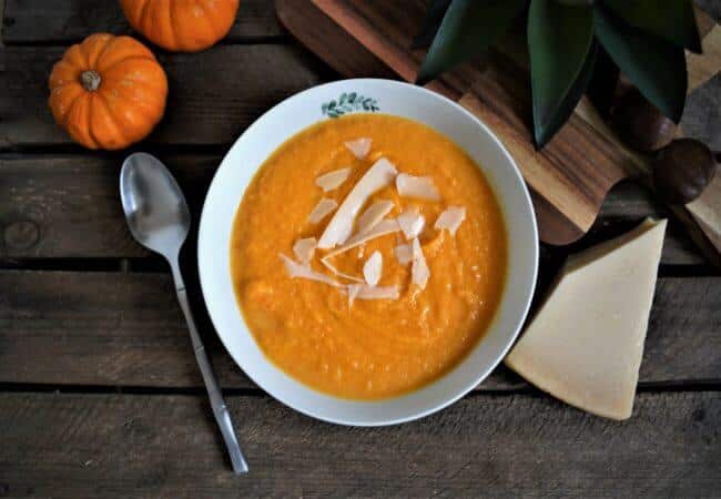 Soupe de potiron au parmesan