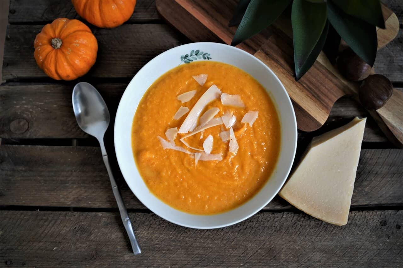 Soupe de potiron au parmesan